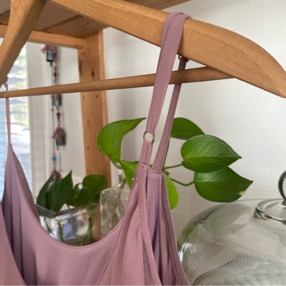 Show Me Your Mumu Antique Rose Chiffon Caitlin Ruffle Maxi Dress L - Picture 7 of 15